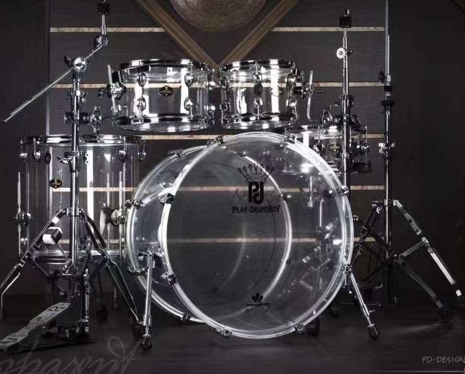 PD Crystal Series Acrylic drums