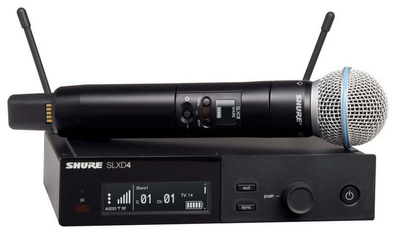 Shure SLXD24E/B58 Digital Wireless Handheld Microphone System with Beta 58A Capsule (G58: 470 to 514 MHz)