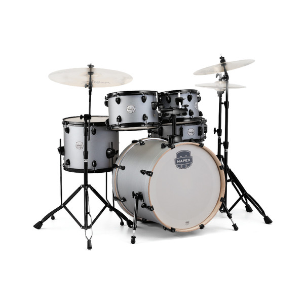 Mapex Storm 5-Piece Fusion Drum Set (20" Bass, 10/12/14" Toms, 14" Snare) with Black Hardware Iron Grey