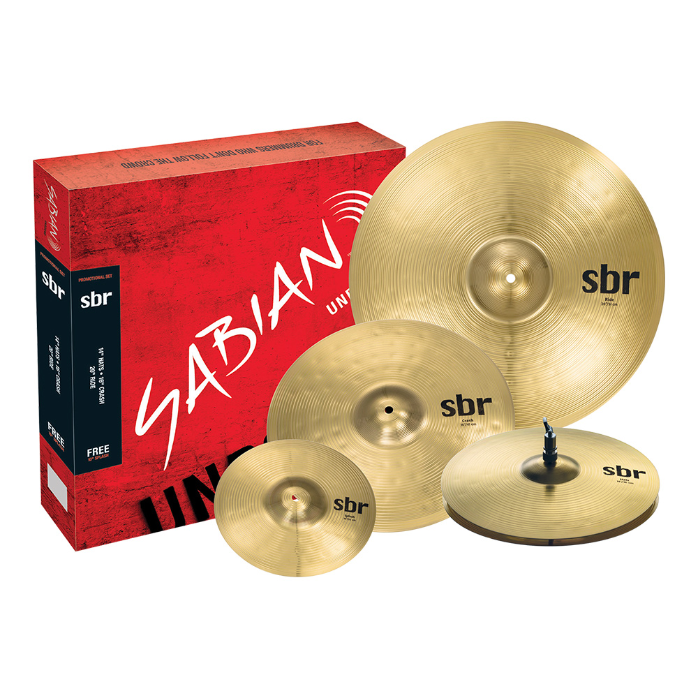 Sabian SBR Performance Cymbal Set - 14/16/20 inch - with Free 18 inch Crash