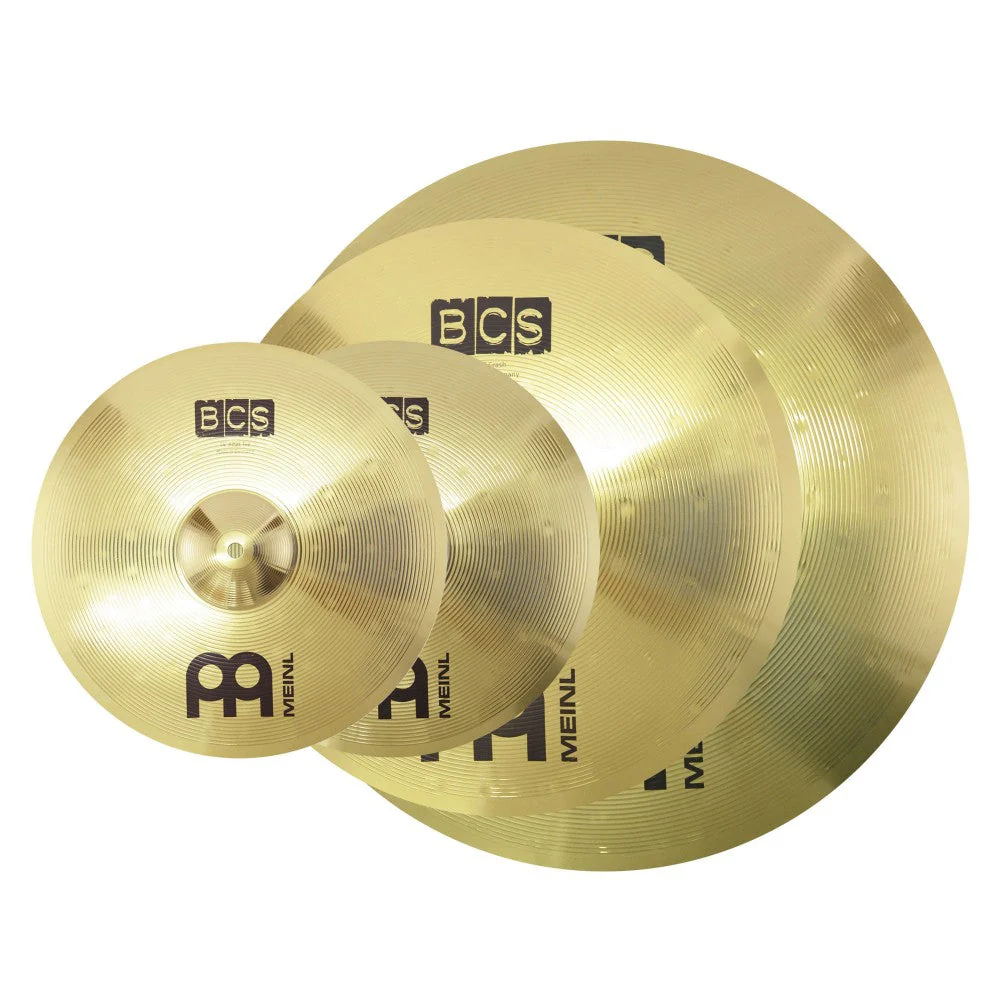 Meinl Cymbals Super Set Box Pack with 14” Hihats, 20” Ride, 16” Crash, 18” Crash– BCS Traditional Finish Brass – Made In Germany