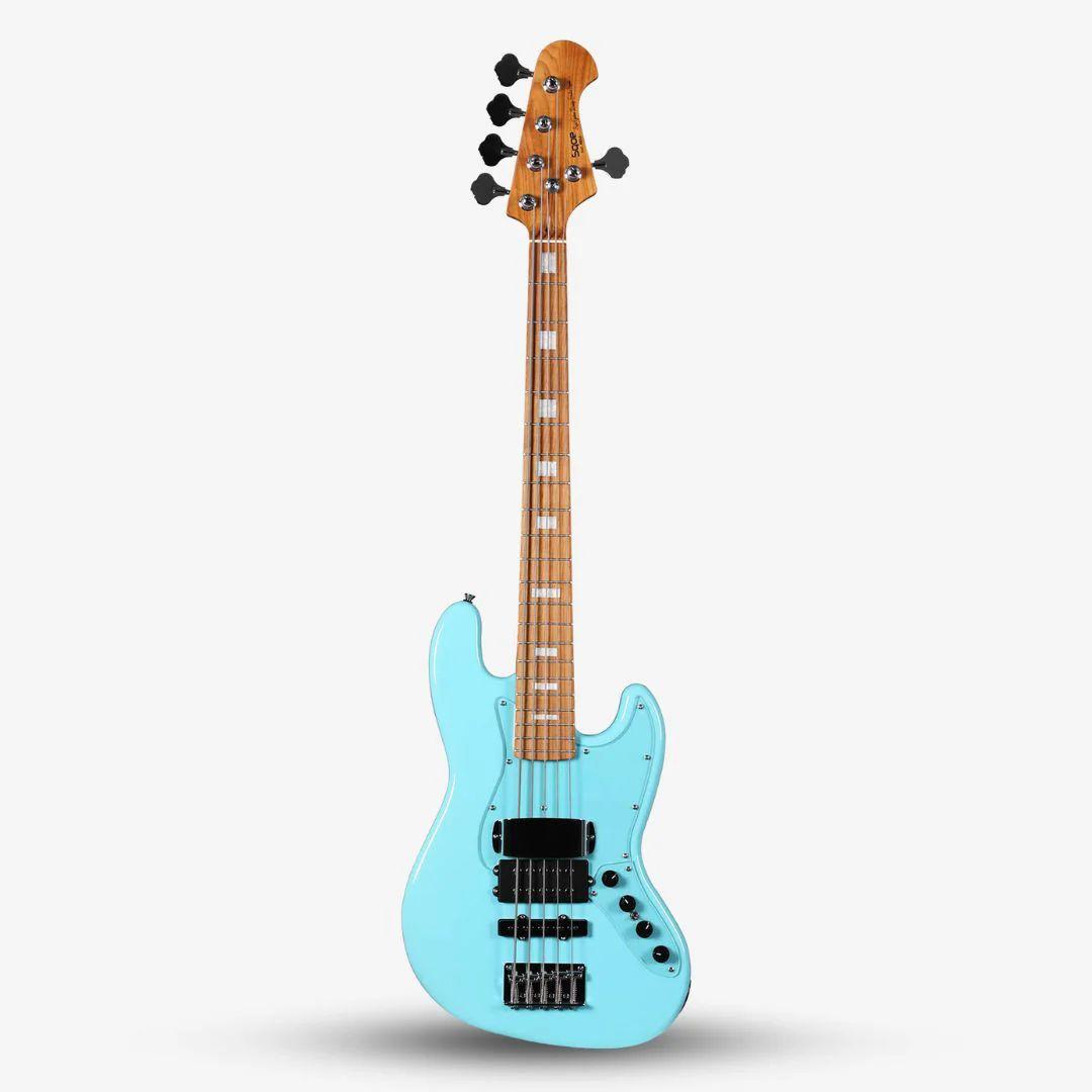 SQOE SJB-658 5 String Jazz Bass Guitar with Roasted Maple Neck / SJB-658 / SJB 658