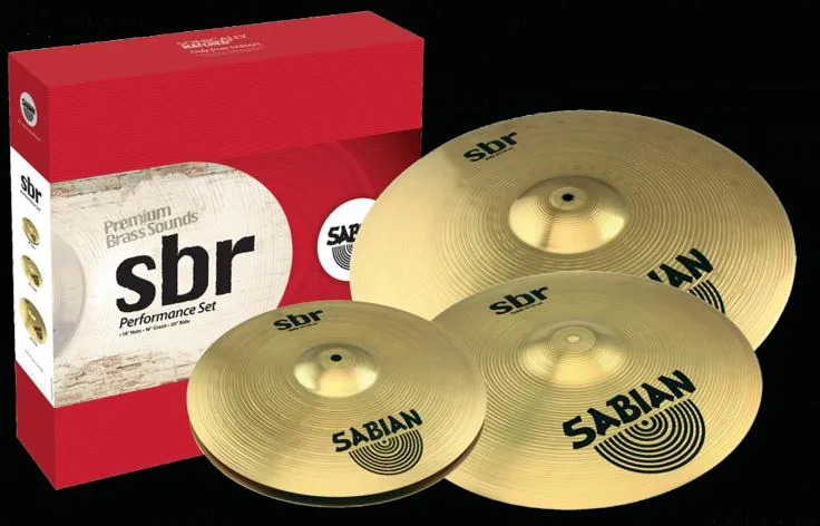 Sabian SBR Performance Cymbal Set - 14/16/20 inch - with Free 18 inch Crash